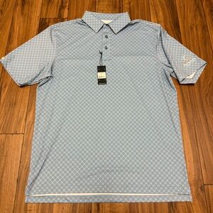 NEW Straight Down Aster Polo Half Moon Bay Golf Links Floral AOP Men’s Large